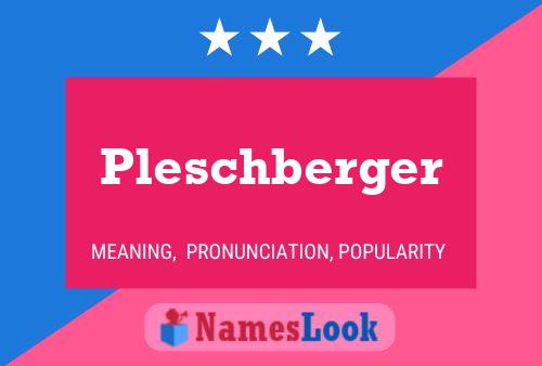 Pleschberger Namensposter