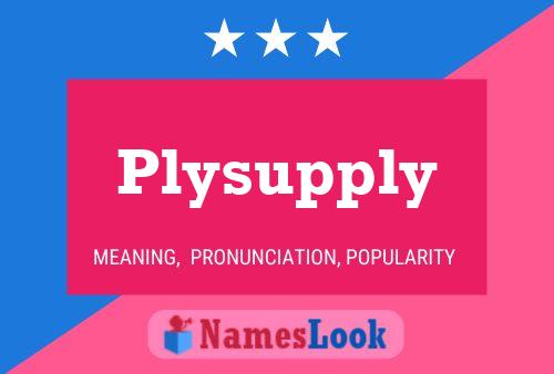 Plysupply Namensposter