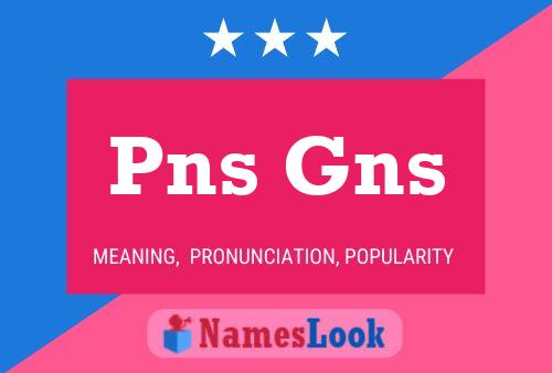 Pns Gns Namensposter