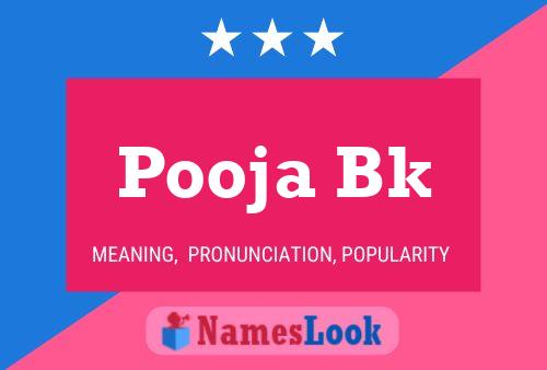 Pooja Bk Namensposter