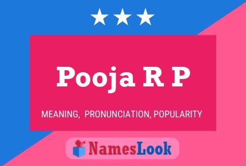 Pooja R P Namensposter