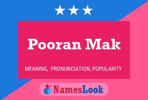 Pooran Mak Namensposter