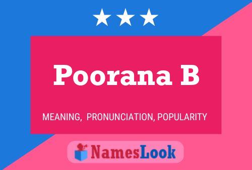 Poorana B Namensposter