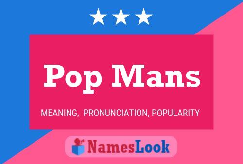 Pop Mans Namensposter