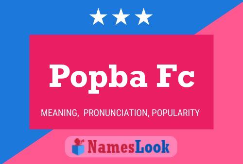 Popba Fc Namensposter