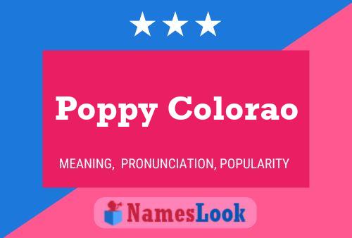 Poppy Colorao Namensposter