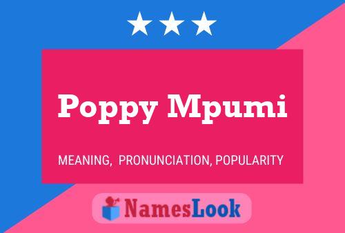 Poppy Mpumi Namensposter