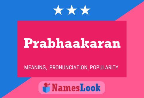 Prabhaakaran Namensposter