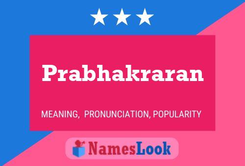 Prabhakraran Namensposter