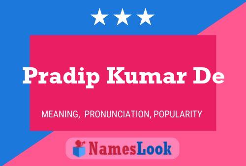 Pradip Kumar De Namensposter