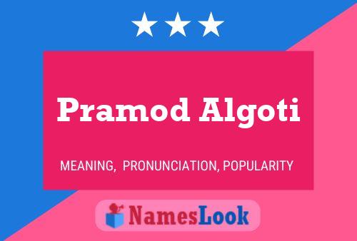 Pramod Algoti Namensposter