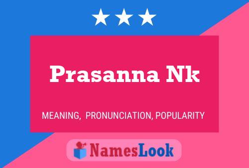 Prasanna Nk Namensposter