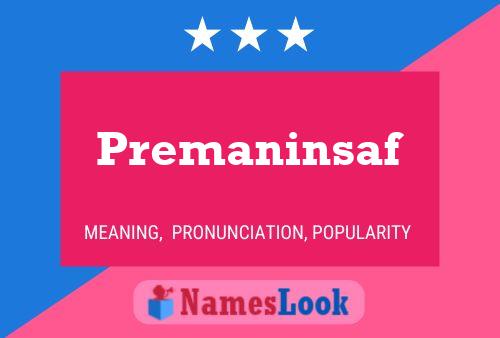 Premaninsaf Namensposter