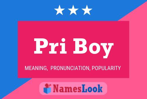 Pri Boy Namensposter