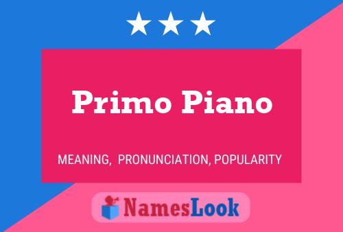 Primo Piano Namensposter