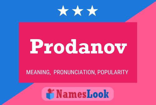 Prodanov Namensposter