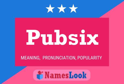 Pubsix Namensposter