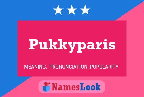 Pukkyparis Namensposter