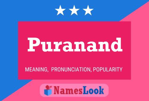 Puranand Namensposter