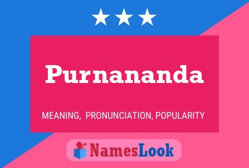 Purnananda Namensposter