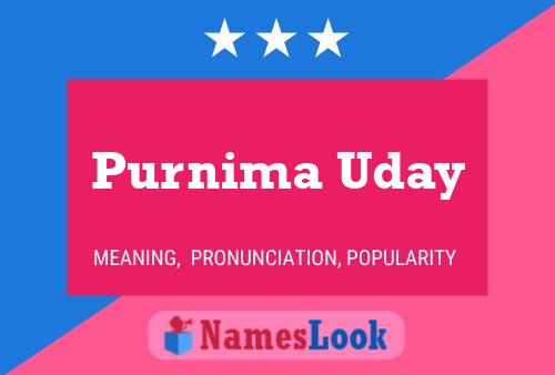 Purnima Uday Namensposter