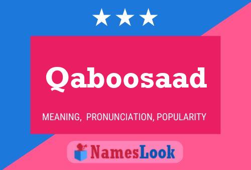 Qaboosaad Namensposter