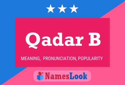 Qadar B Namensposter