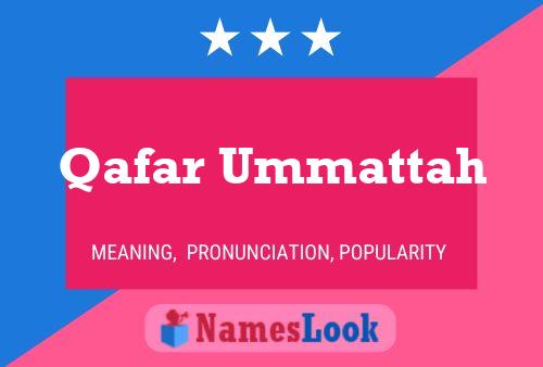 Qafar Ummattah Namensposter