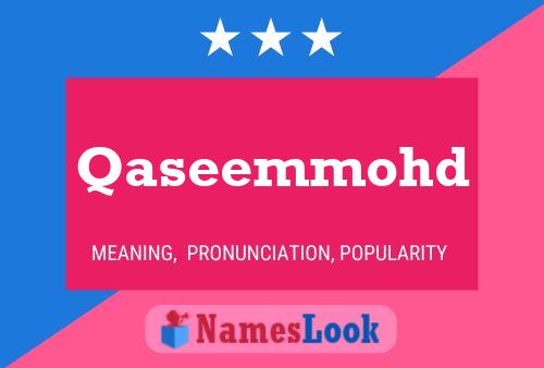 Qaseemmohd Namensposter