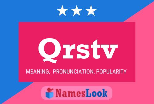 Qrstv Namensposter