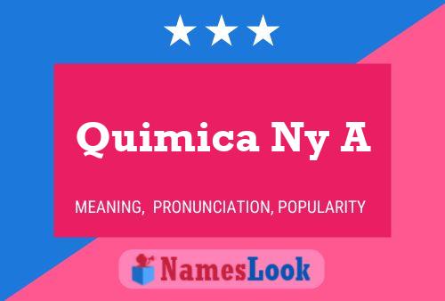 Quimica Ny A Namensposter