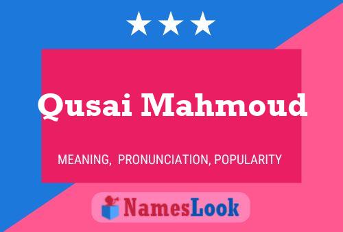 Qusai Mahmoud Namensposter