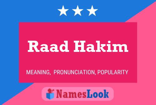 Raad Hakim Namensposter