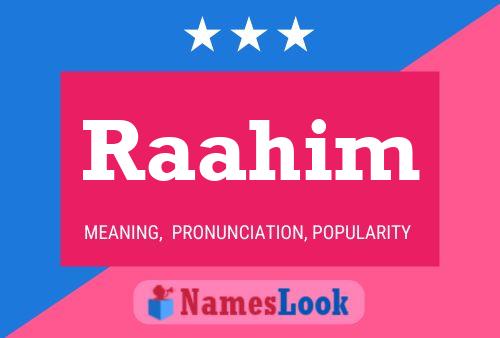 Raahim Namensposter