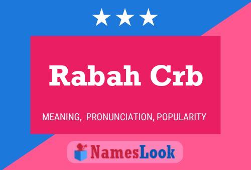 Rabah Crb Namensposter