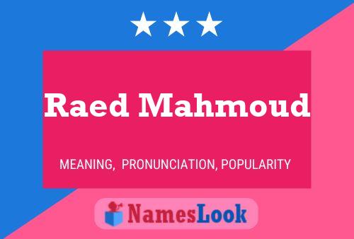 Raed Mahmoud Namensposter