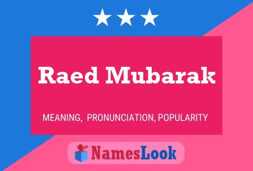 Raed Mubarak Namensposter