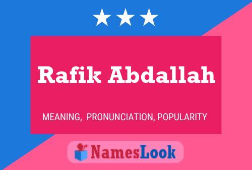 Rafik Abdallah Namensposter