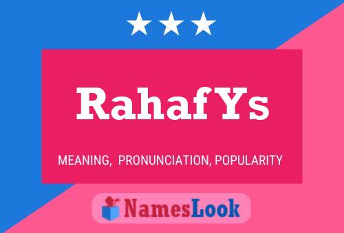 Rahaf Ys Namensposter