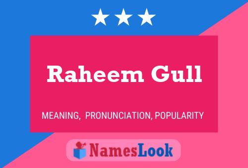 Raheem Gull Namensposter