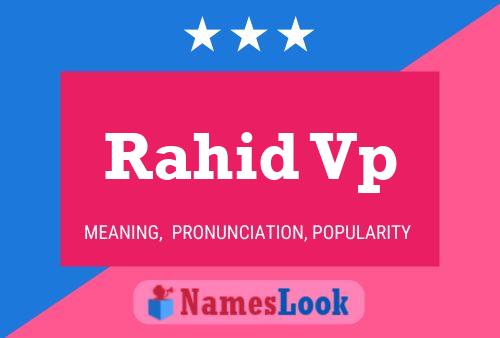 Rahid Vp Namensposter