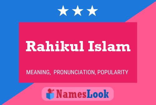 Rahikul Islam Namensposter