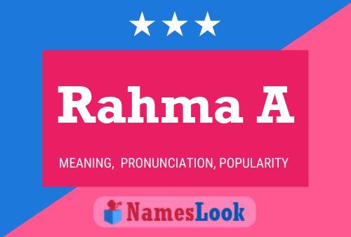 Rahma A Namensposter