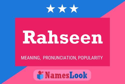 Rahseen Namensposter