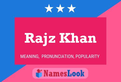 Rajz Khan Namensposter