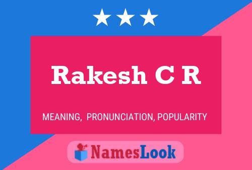 Rakesh C R Namensposter