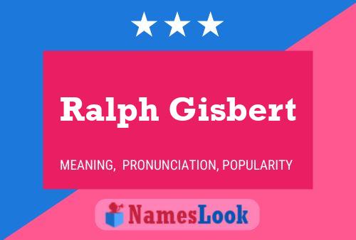 Ralph Gisbert Namensposter