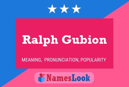 Ralph Gubion Namensposter