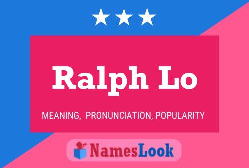 Ralph Lo Namensposter