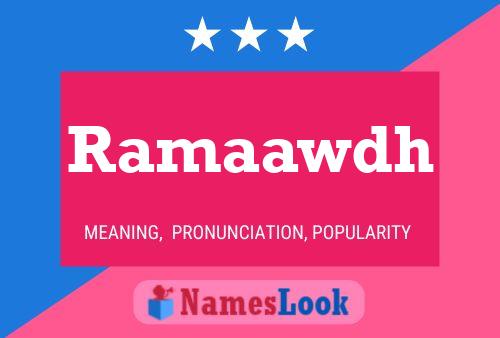 Ramaawdh Namensposter